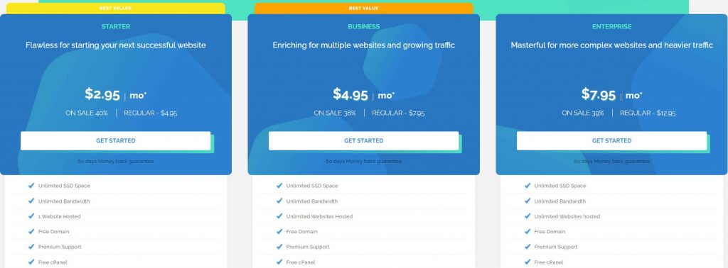 TMDHosting Hosting Pricing