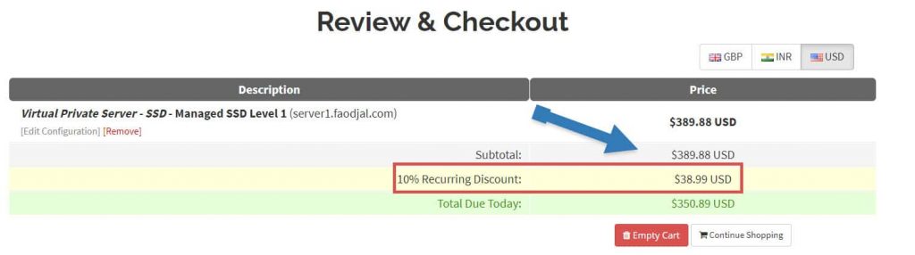 BaseZap Hosting Discount Applied
