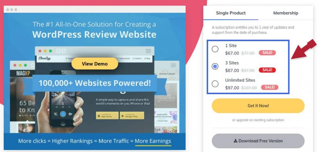 WP Review Pro Plan