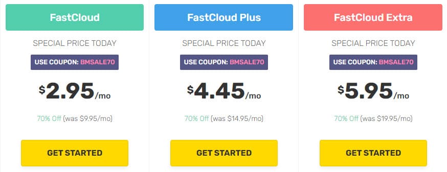 FastComet Shared Hosting Plans