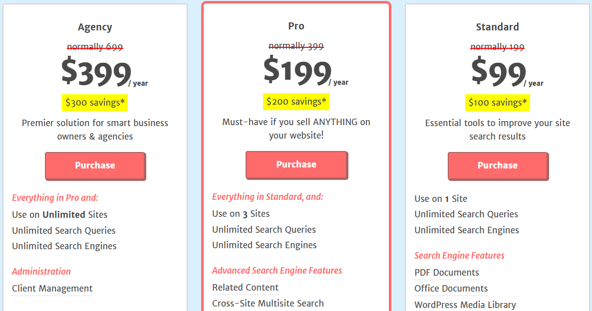 SearcWP Pricing