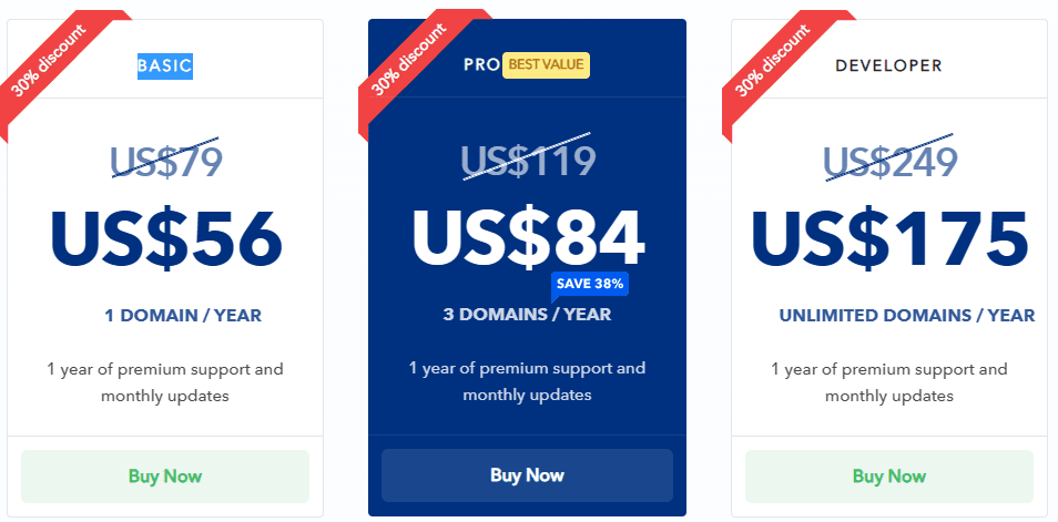 WP Amelia Pricing