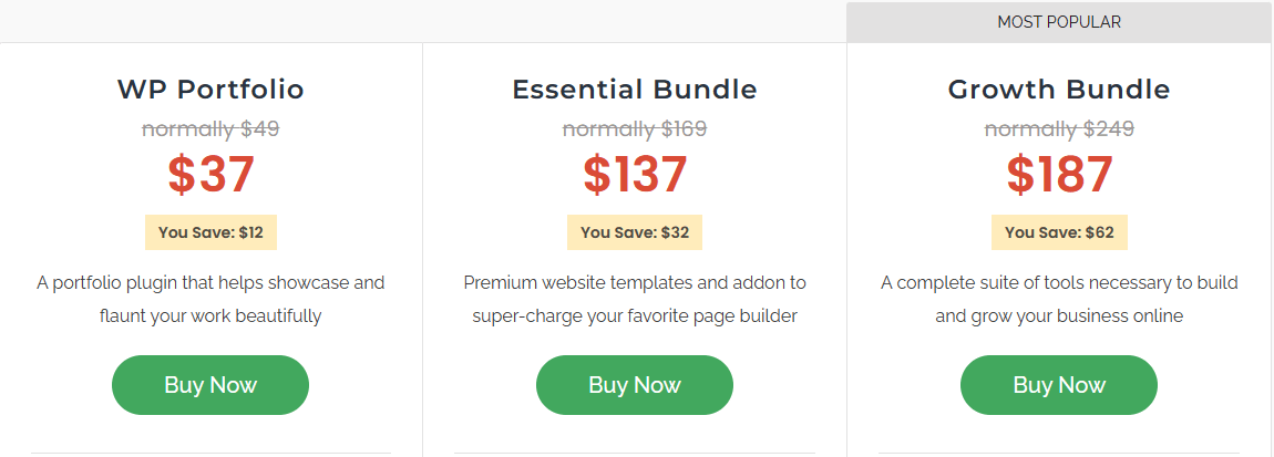WP Portfolio Pricing