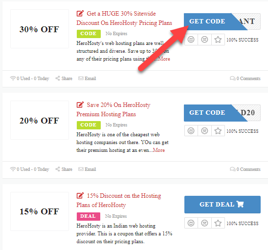 HeroHosty Coupon Codes