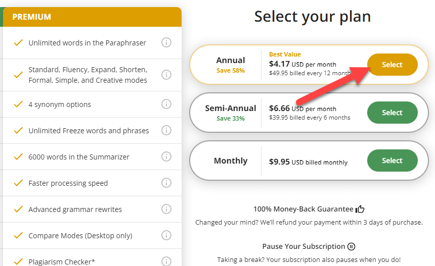 QuillBot Subscriptions Guide