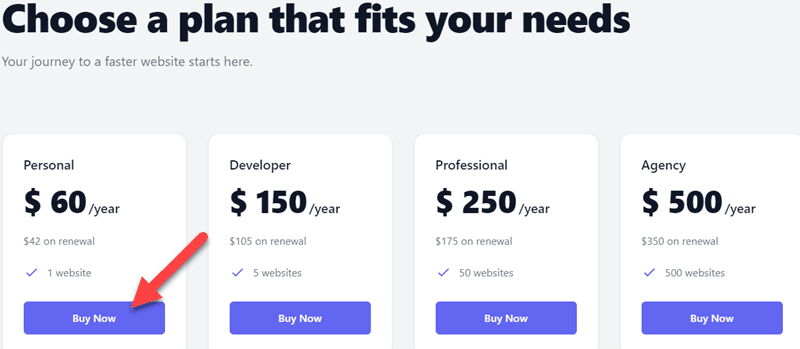 Choose FlyingPress Pricing Plan