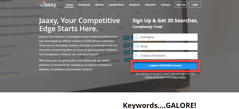 Jaaxy Website