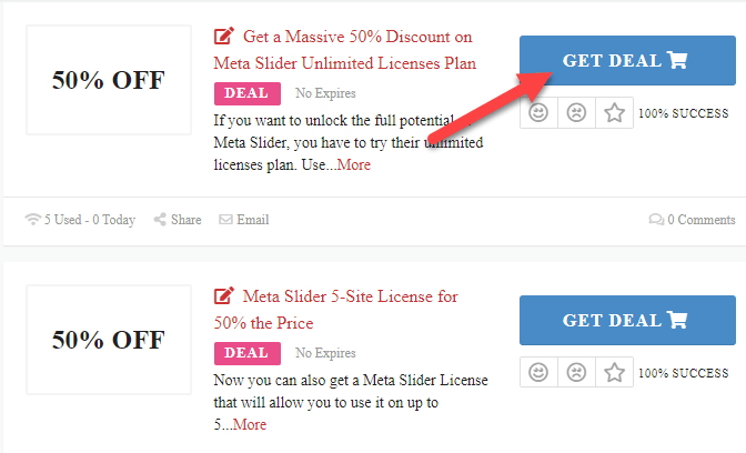Meta Slider Coupons
