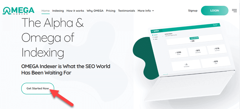 Sign Up with Omega Indexer