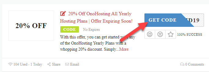 OnoHosting Coupon