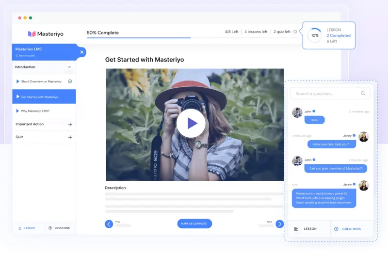 Masteriyo LMS Plugin