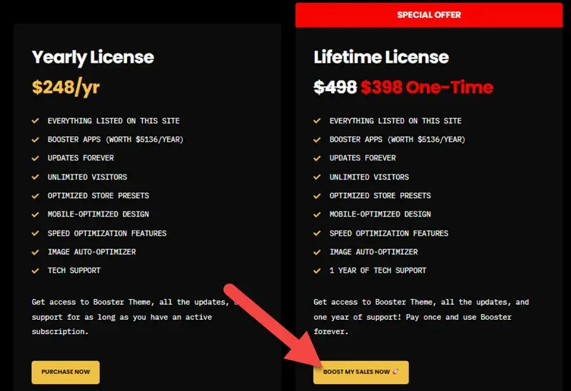 Booster License Plans