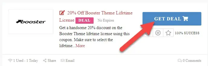 Booster Theme Coupon Deal