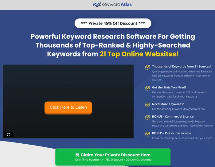 Keyword Atlas Private Discount