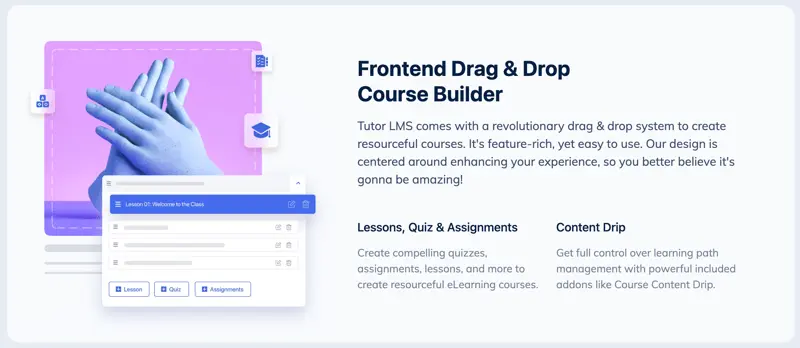 Tutor LMS Front End Builder