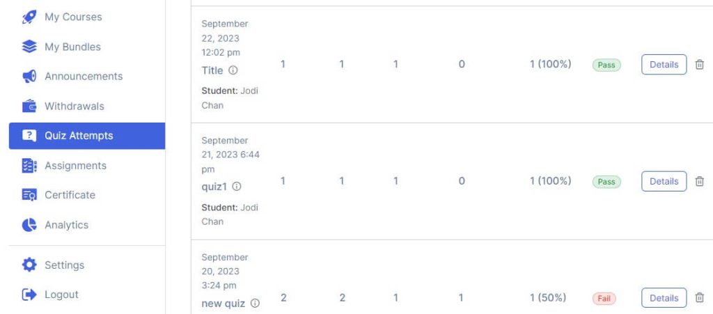 Tutor LMS Pro Grading Preview