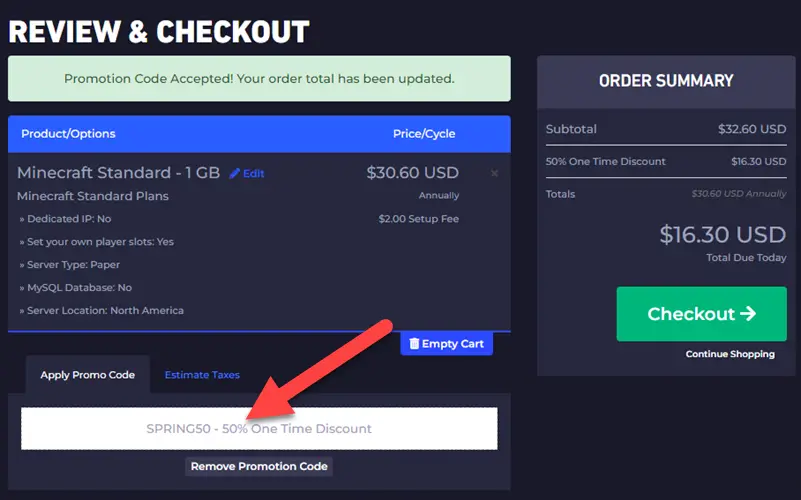 GGServers Coupon Applied