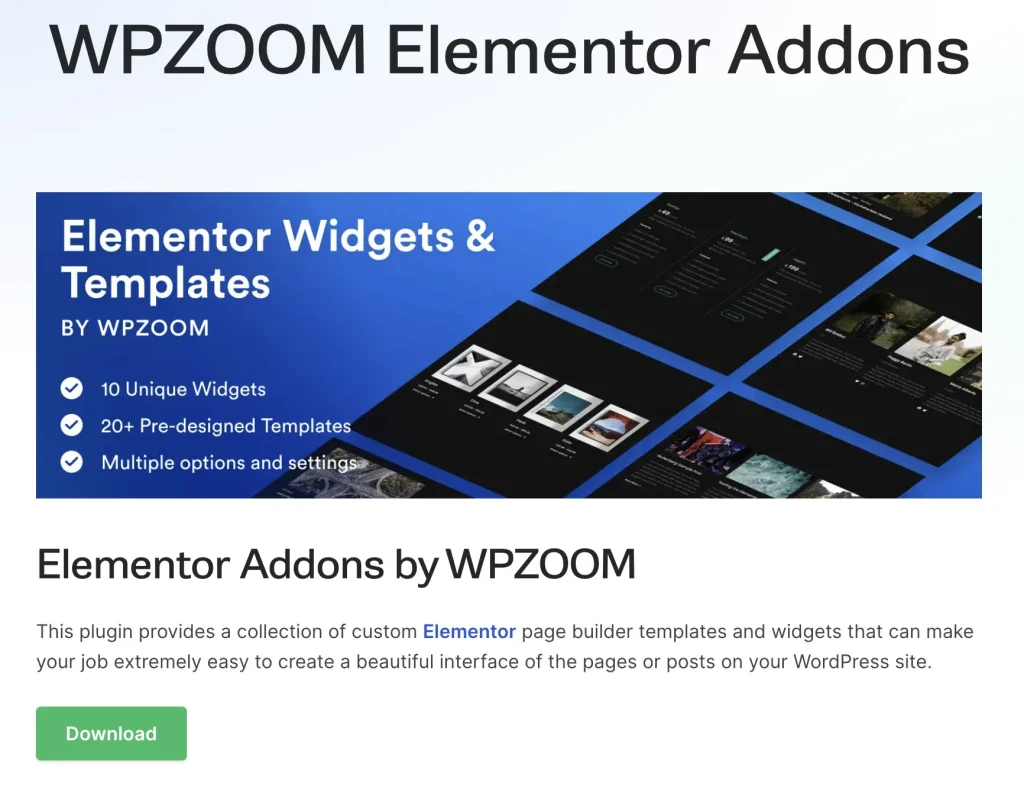 WPZoom Elementor Addons