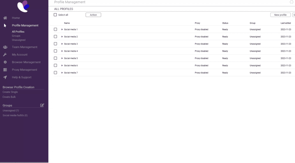 Profile Management