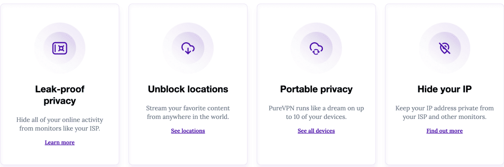 PureVPN Features