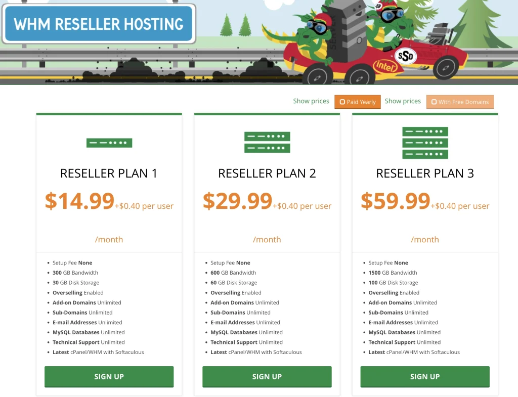 WHM Reseller Hosting
