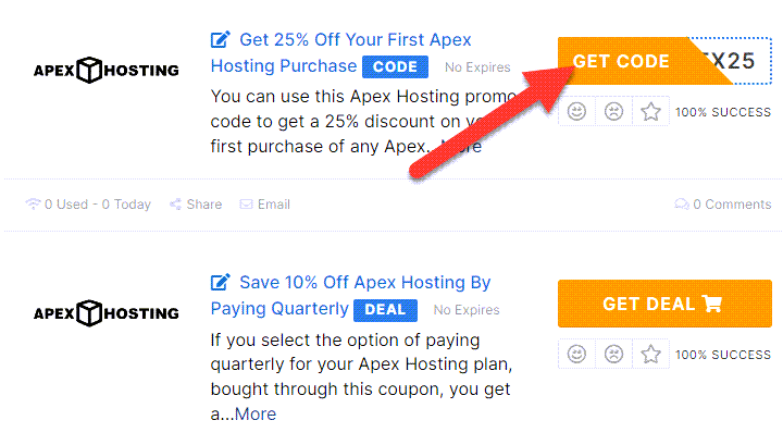 Apex Hosting Coupon Codes