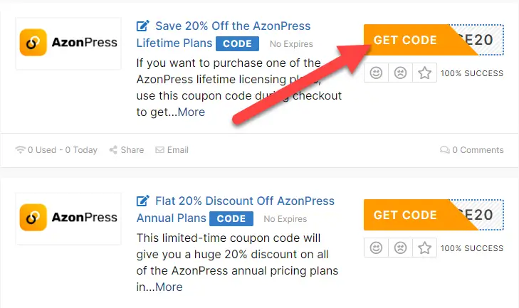 AzonPress Coupon Codes