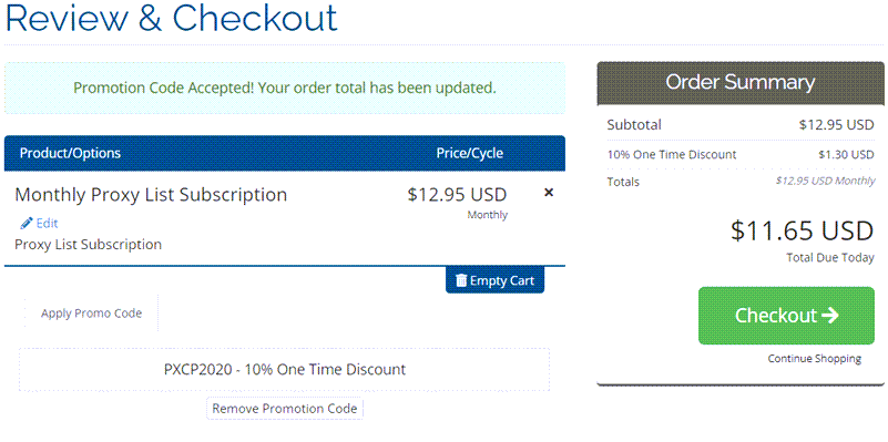  CoolProxies Coupon Applied