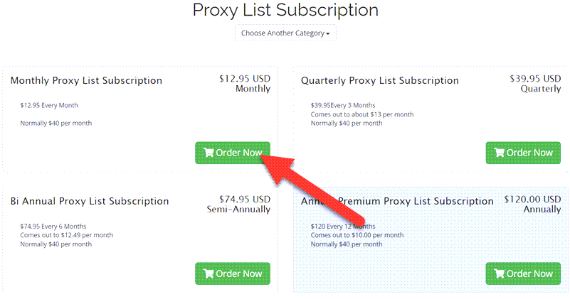  CoolProxies Pricing