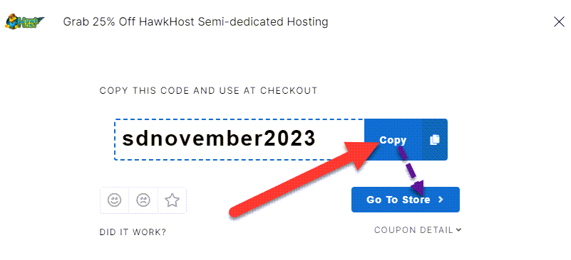 HawkHost Semi-dedicated Hosting Code