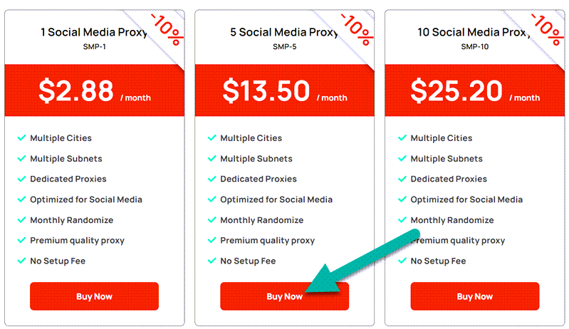 High Proxies Pricing