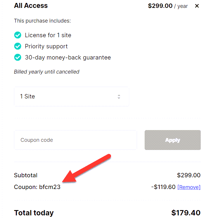IconicWP Coupon Applied