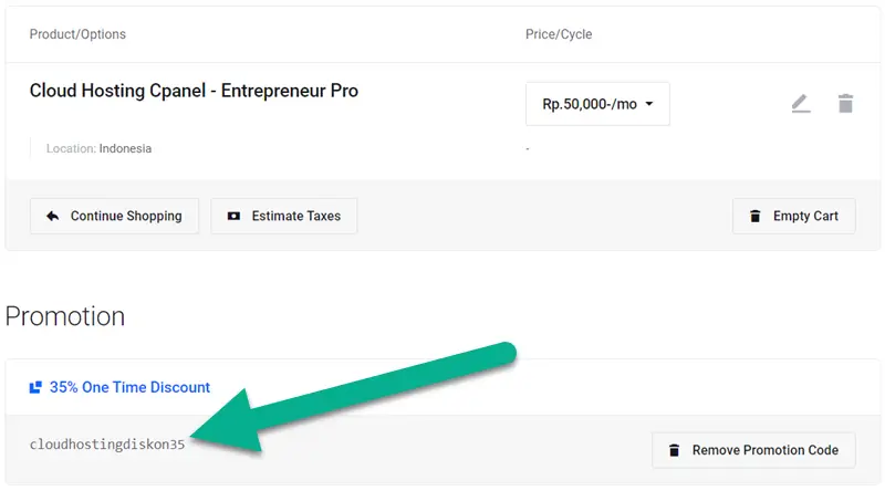 IDCloudHost Coupon Applied