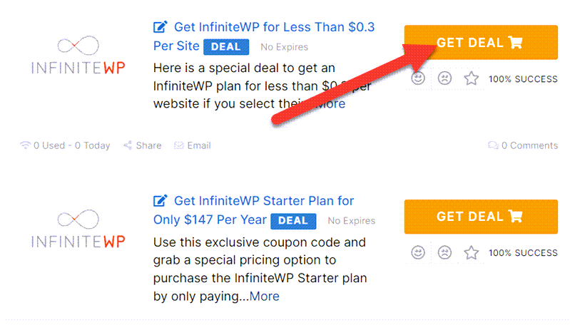 InfiniteWP Coupons