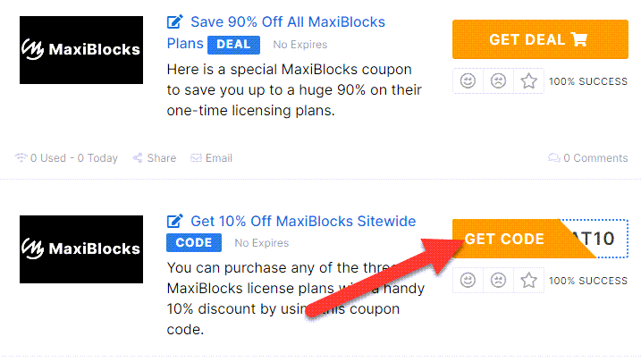 MaxiBlocks Coupon Codes