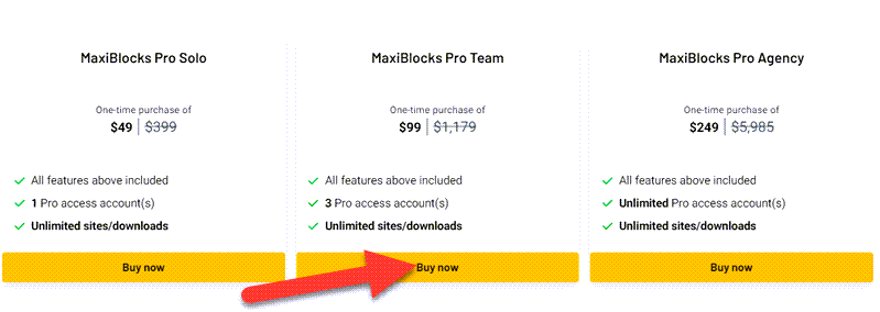 MaxiBlocks Pricing