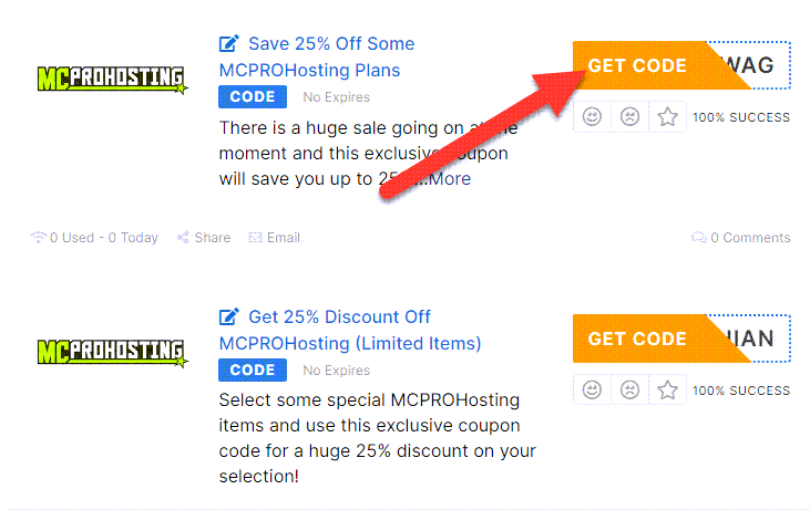 MCPROHosting Coupon Codes