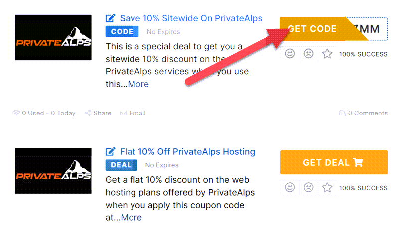 PrivateAlps Coupon Codes