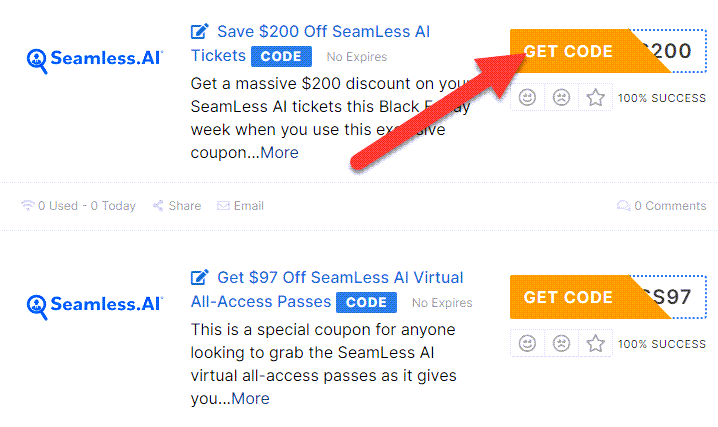 SeamLess AI Coupons