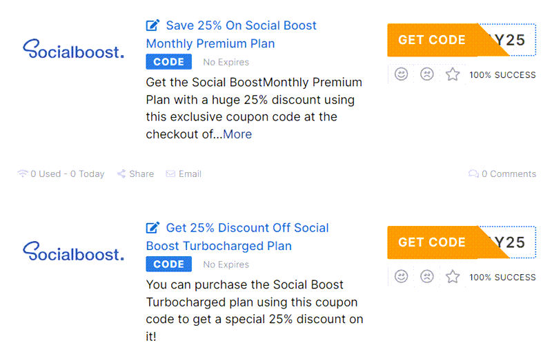 Social Boost Coupon Codes