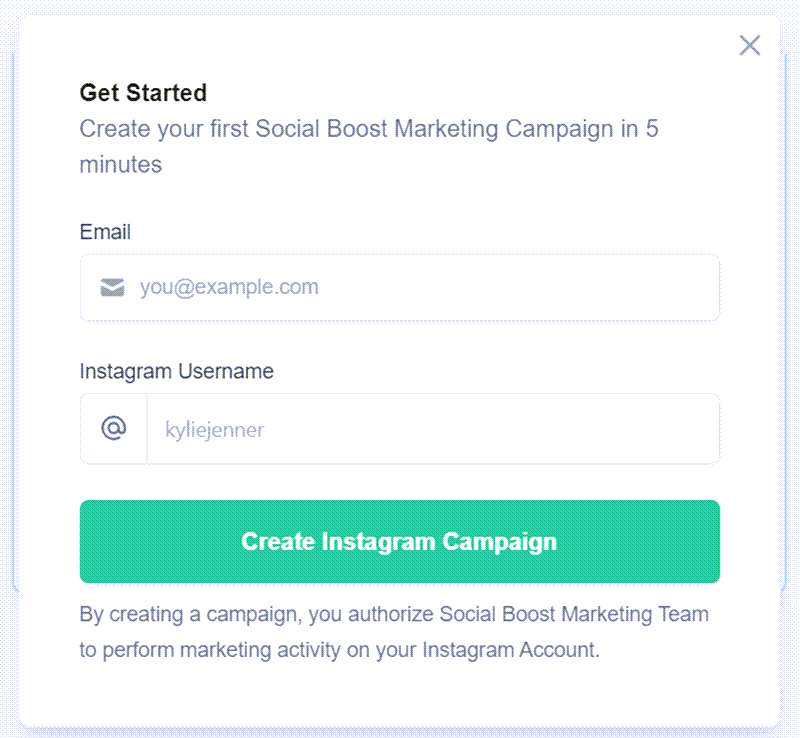 Social Boost Signup