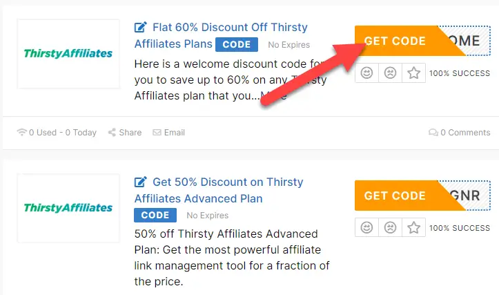 Thirsty Affiliates Coupon Codes