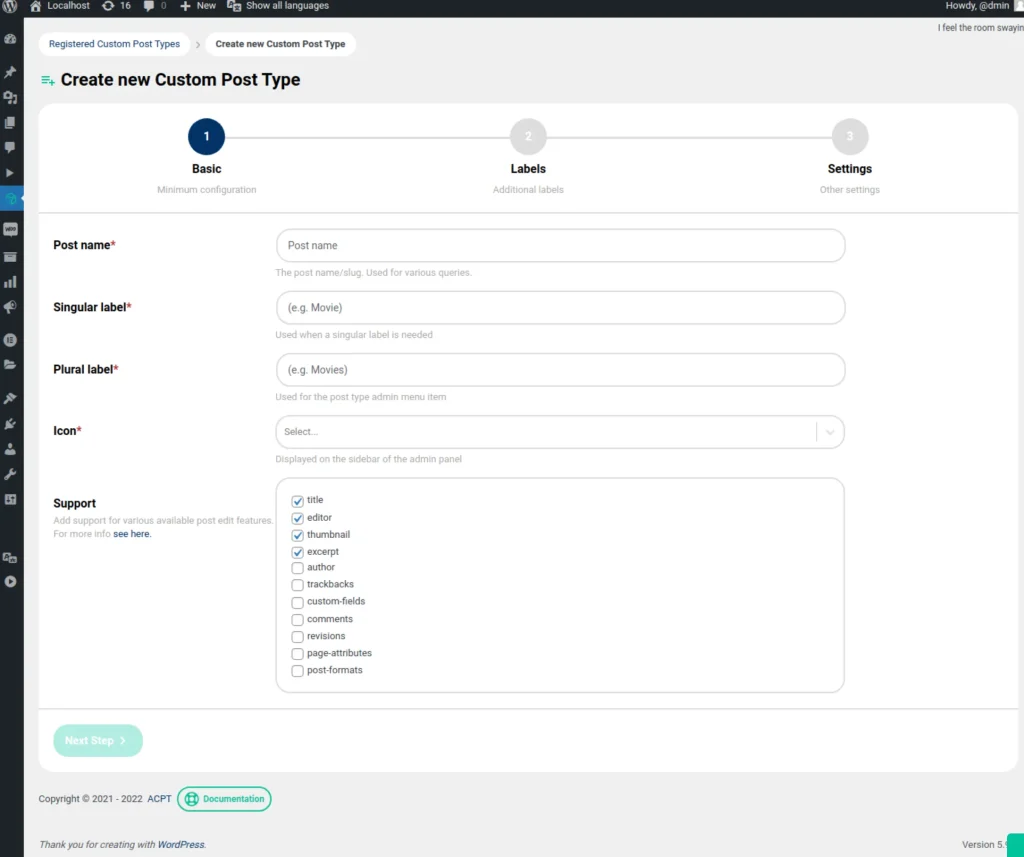 ACPT Custom Post Type
