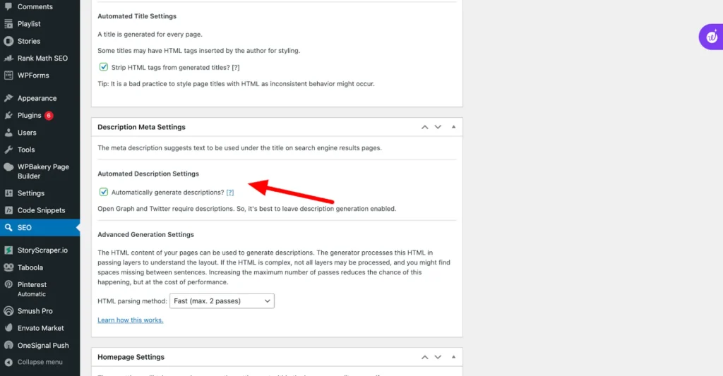 Automatically generate descriptions