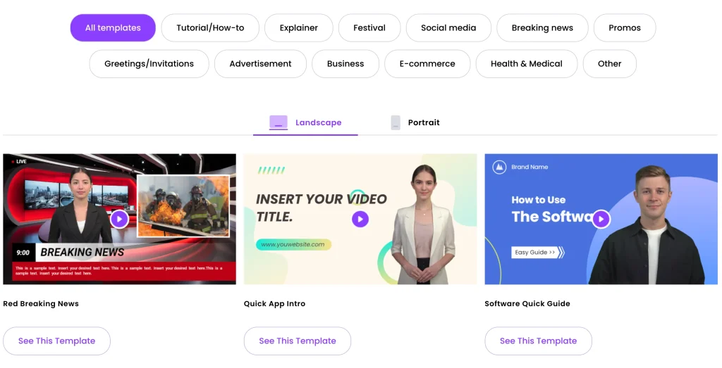 Free AI Video Templates