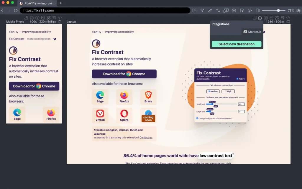 Polypane and Marker.io