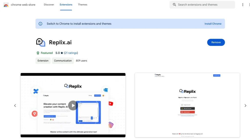 Replix AI Browser Extension