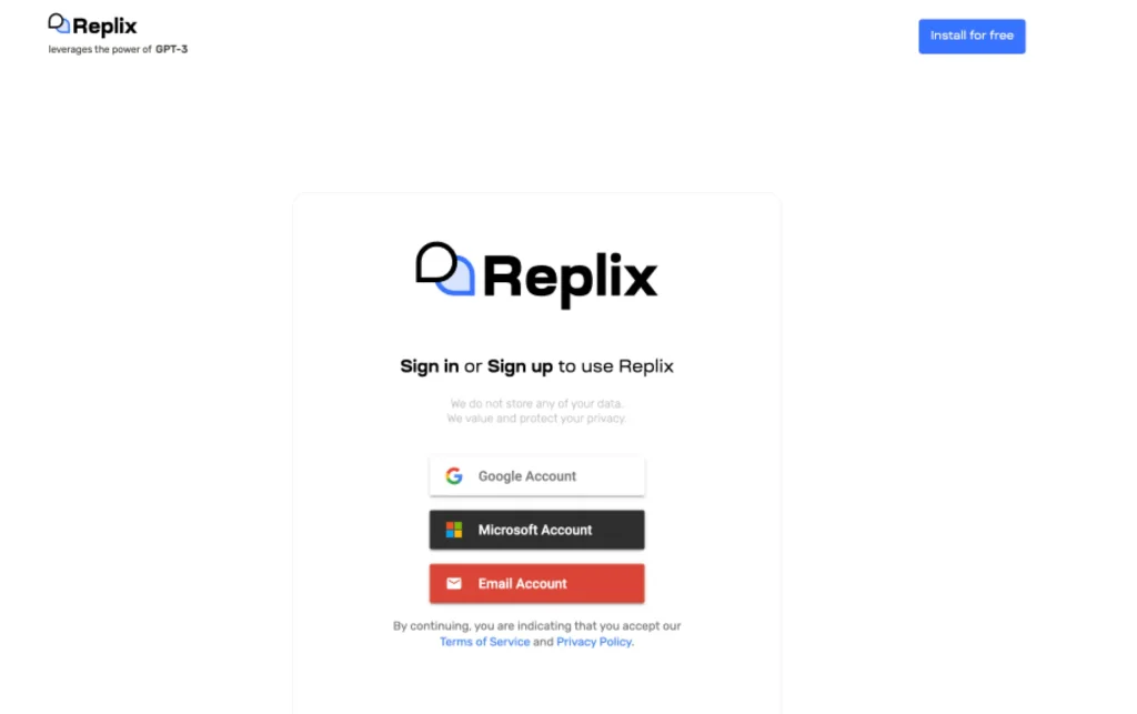 Replix AI Sign up