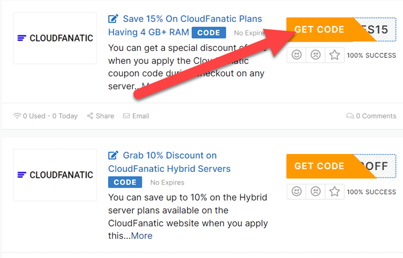CloudFanatic Coupon Codes