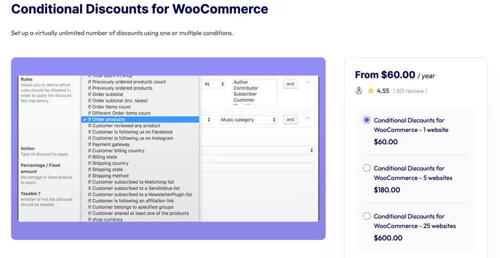 Conditional Discounts for WooCommerce